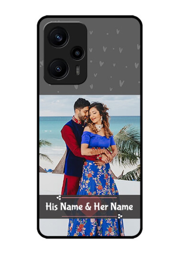 Poco F5 Custom Glass Mobile Case - Buy Love Design with Photo Online