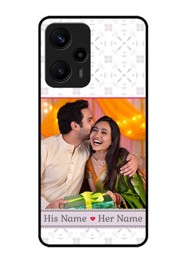 Poco F5 Custom Glass Mobile Case - with Photo and Ethnic Design