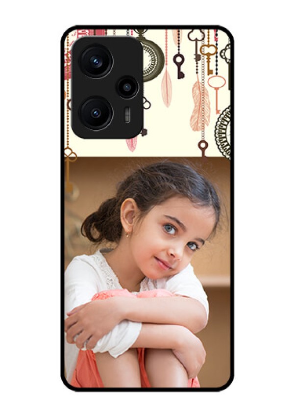 Poco F5 Custom Glass Mobile Case - Boho Style Design