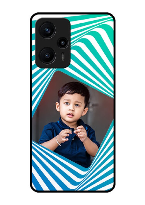 Poco F5 Personalized Glass Phone Case - Abstract Spiral Design