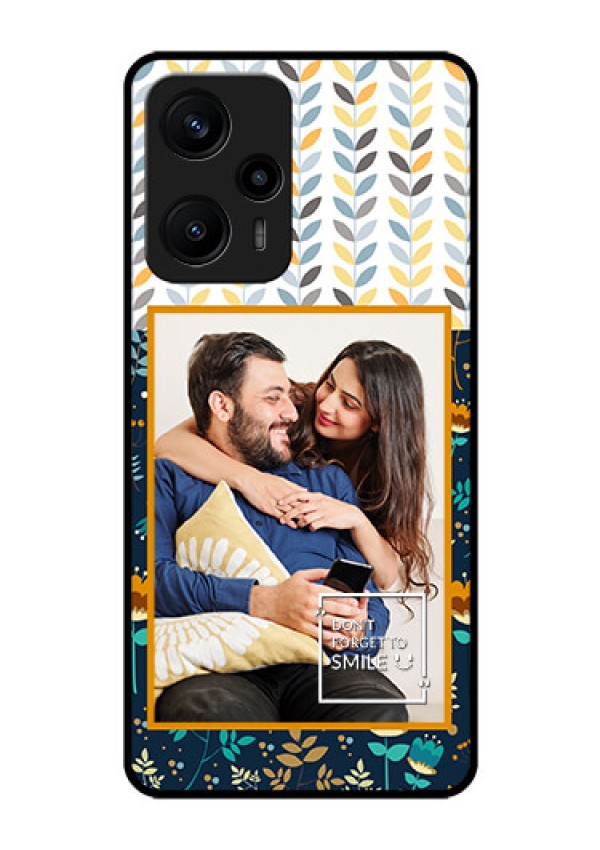 Poco F5 Custom Glass Mobile Case - Pattern Design