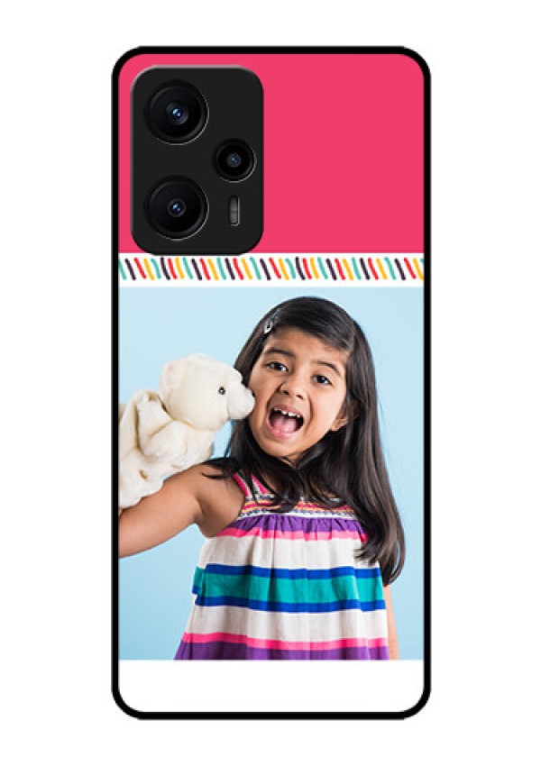 Poco F5 Personalized Glass Phone Case - Line art design