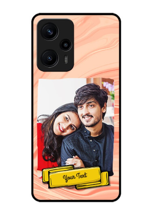 Poco F5 Personalized Glass Phone Case - Marble Texture Design