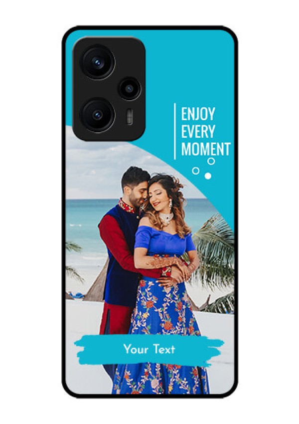 Poco F5 Custom Glass Mobile Case - Happy Moment Design