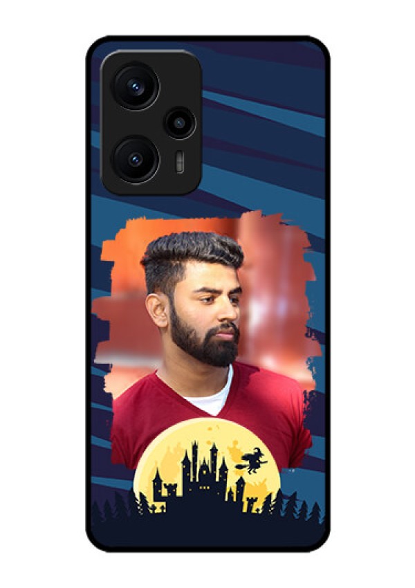 Poco F5 Photo Printing on Glass Case - Halloween Witch Design