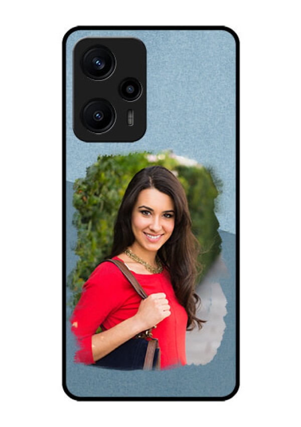 Poco F5 Custom Glass Mobile Case - Grunge Line Art Design