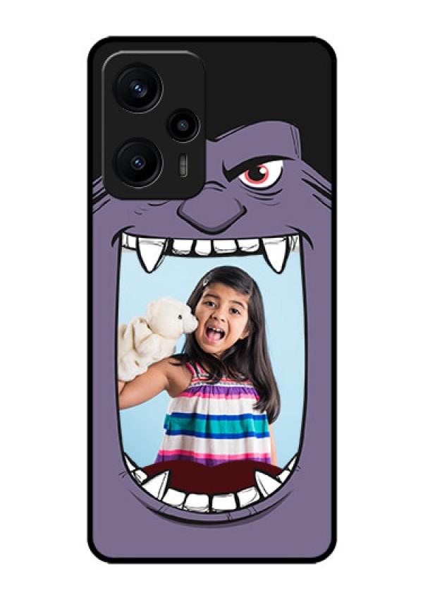 Poco F5 Custom Glass Phone Case - Angry Monster Design