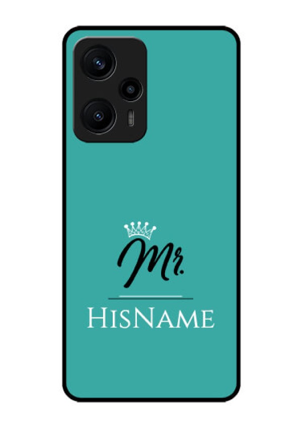 Poco F5 Custom Glass Phone Case Mr with Name