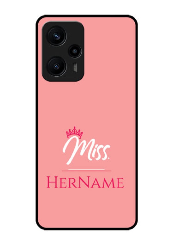 Poco F5 Custom Glass Phone Case Mrs with Name