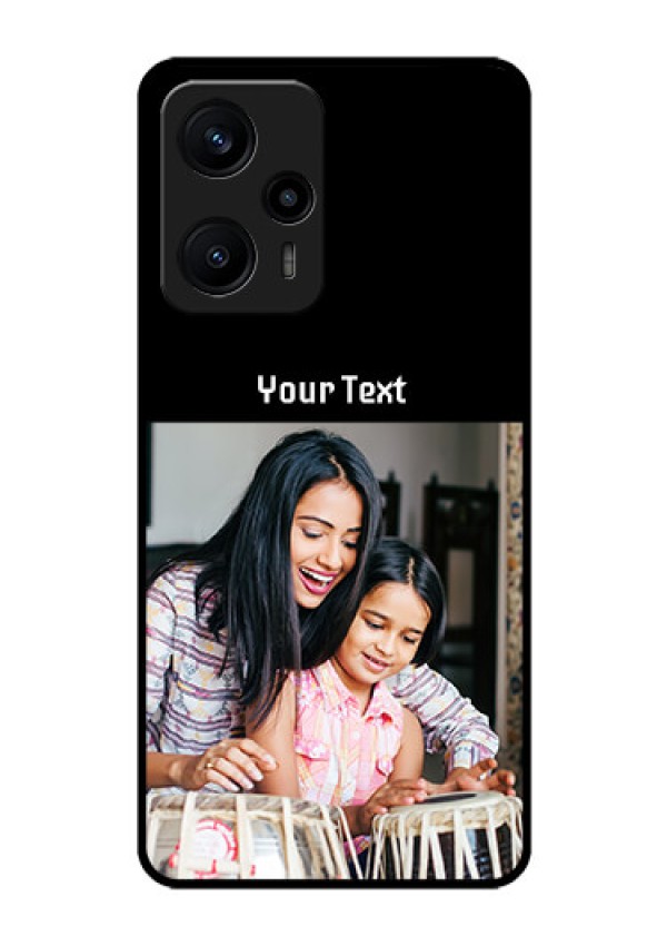 Poco F5 Photo with Name on Glass Phone Case