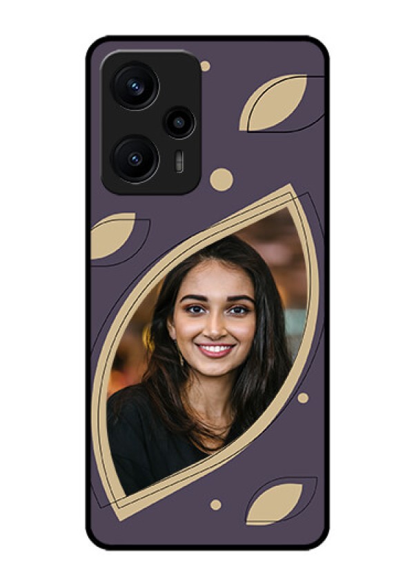 Poco F5 Custom Glass Mobile Case - Falling Leaf Design