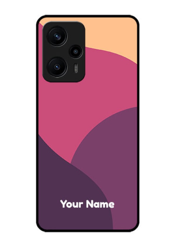 Poco F5 Custom Glass Phone Case - Mixed Multi-colour abstract art Design