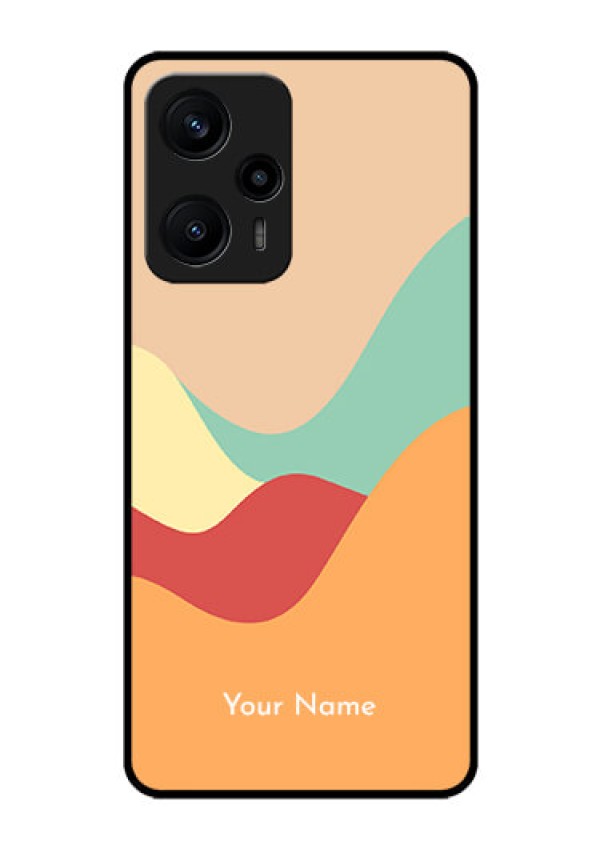 Poco F5 Personalized Glass Phone Case - Ocean Waves Multi-colour Design