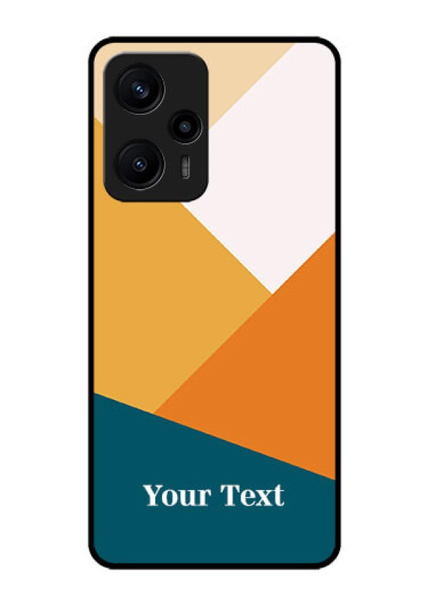 Poco F5 Personalized Glass Phone Case - Stacked Multi-colour Design