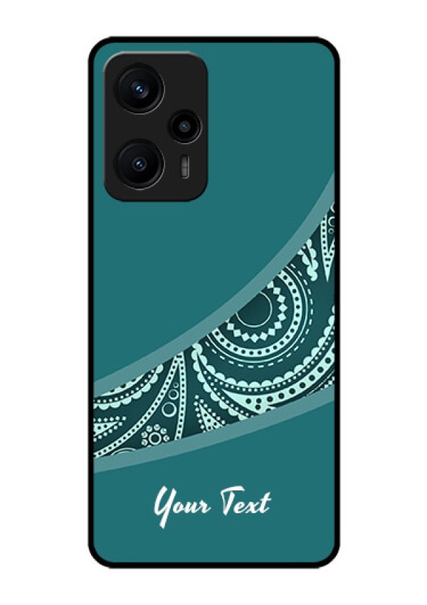 Poco F5 Photo Printing on Glass Case - semi visible floral Design