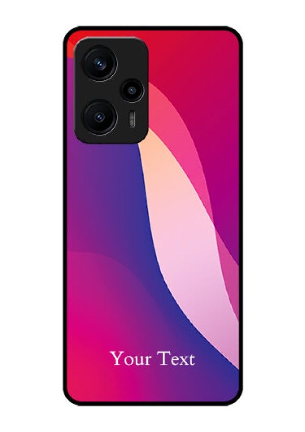 Poco F5 Personalized Glass Phone Case - Digital abstract Overlap Design