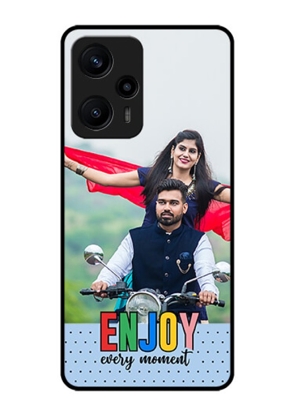 Poco F5 Photo Printing on Glass Case - Enjoy Every Moment Design