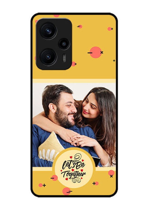 Poco F5 Photo Printing on Glass Case - Lets be Together Design