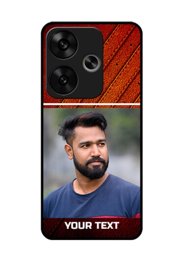 Poco F6 5G Custom Glass Phone CaseLeather Phone Case Design