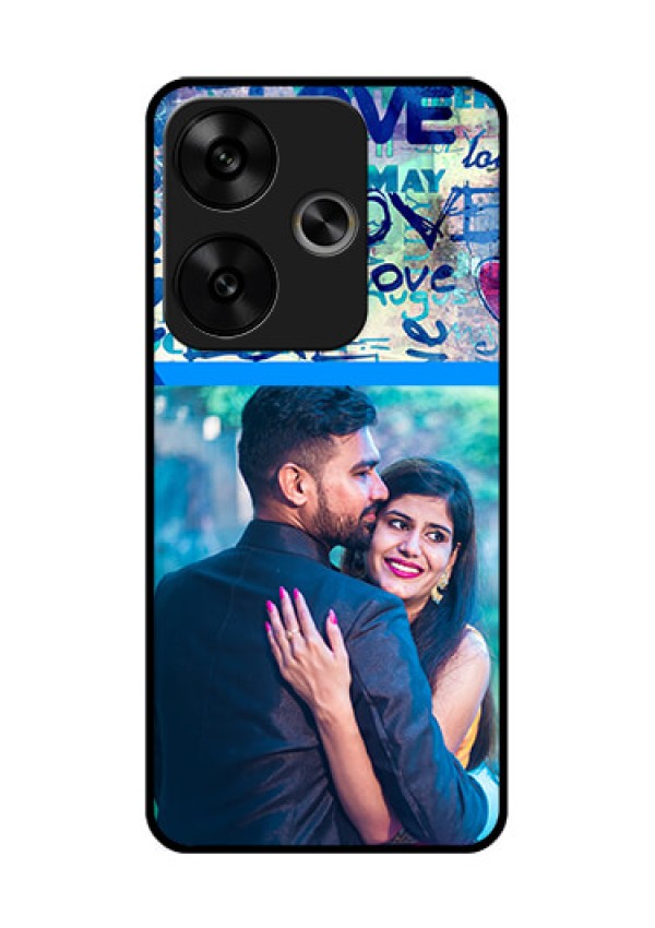 Poco F6 5G Custom Glass Phone CaseColorful Love Design