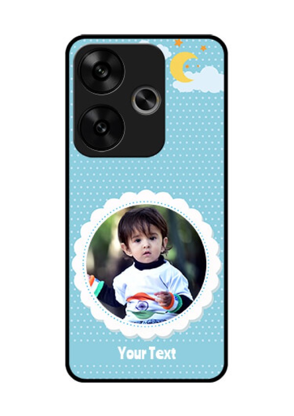 Poco F6 5G Custom Glass Phone CaseViolet Pattern Design