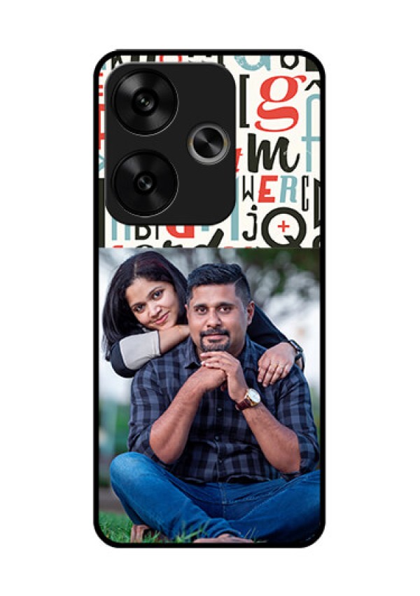 Poco F6 5G Custom Glass Phone CaseAlphabet Design
