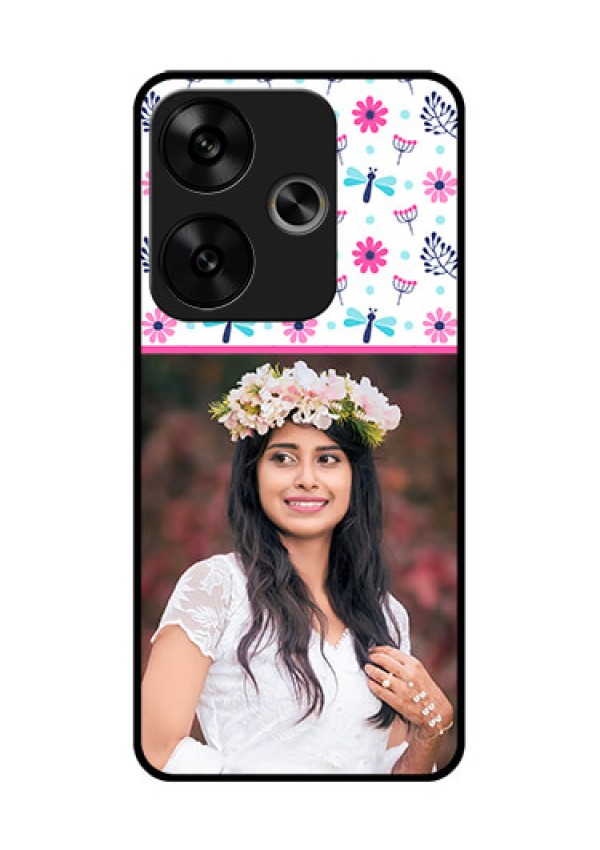 Poco F6 5G Custom Glass Phone CaseColorful Flower Design