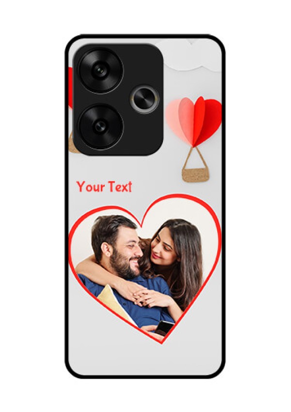 Poco F6 5G Custom Glass Phone CaseParachute Love Design