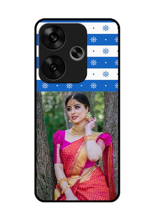Poco F6 5G Custom Glass Phone CaseSnow Pattern Design