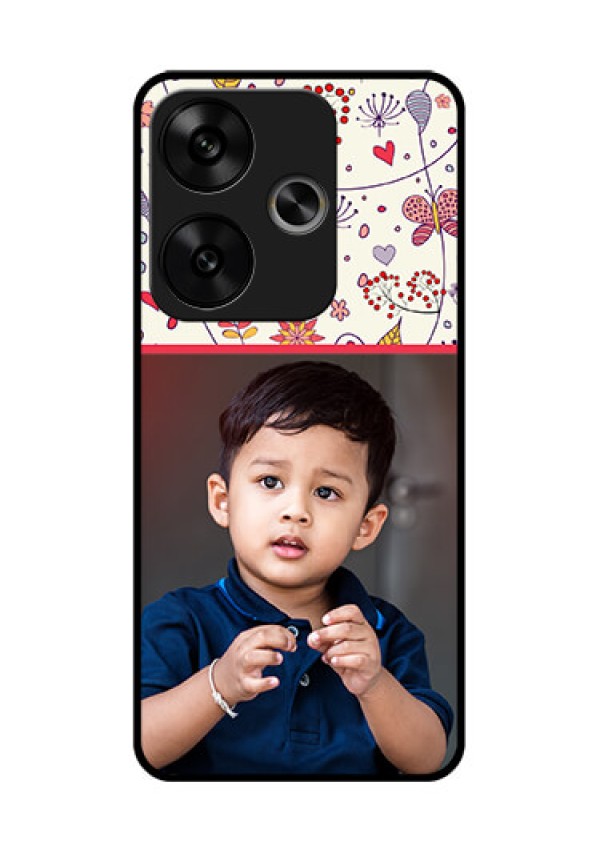 Poco F6 5G Custom Glass Phone CasePremium Floral Design
