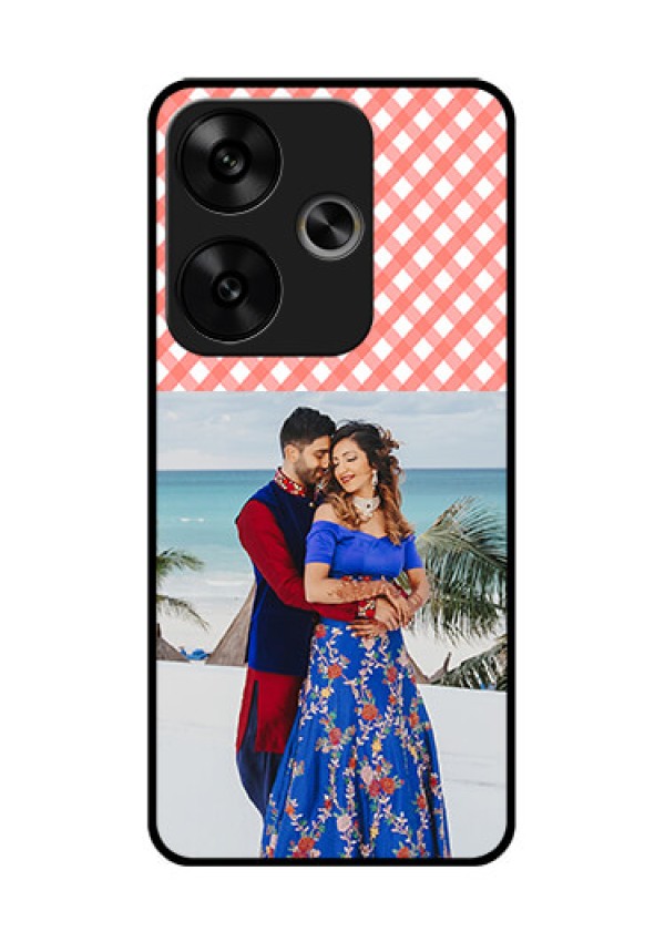 Poco F6 5G Custom Glass Phone CasePink Pattern Design