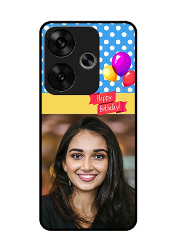 Poco F6 5G Custom Glass Phone CaseHappy Birthday Design