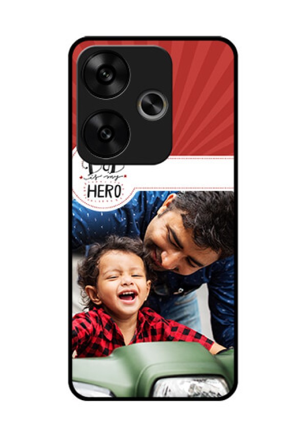 Poco F6 5G Custom Glass Phone CaseMy Dad Hero Design