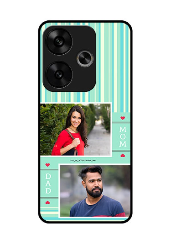 Poco F6 5G Custom Glass Phone CaseMom and Dad Pic Design