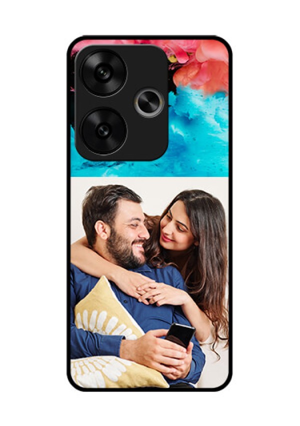 Poco F6 5G Custom Glass Phone CaseQuote With Acrylic Painting Design