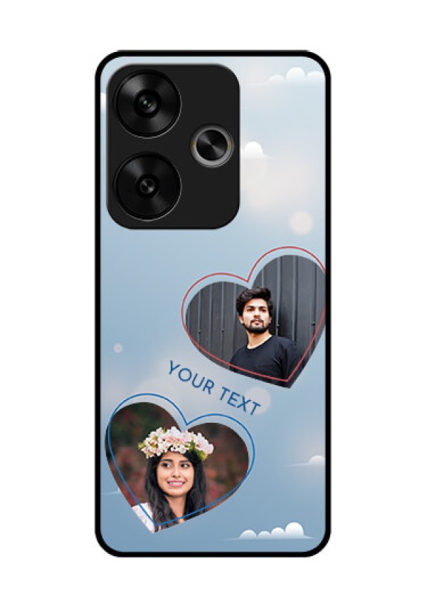 Poco F6 5G Custom Glass Phone CaseBlue Color Couple Design