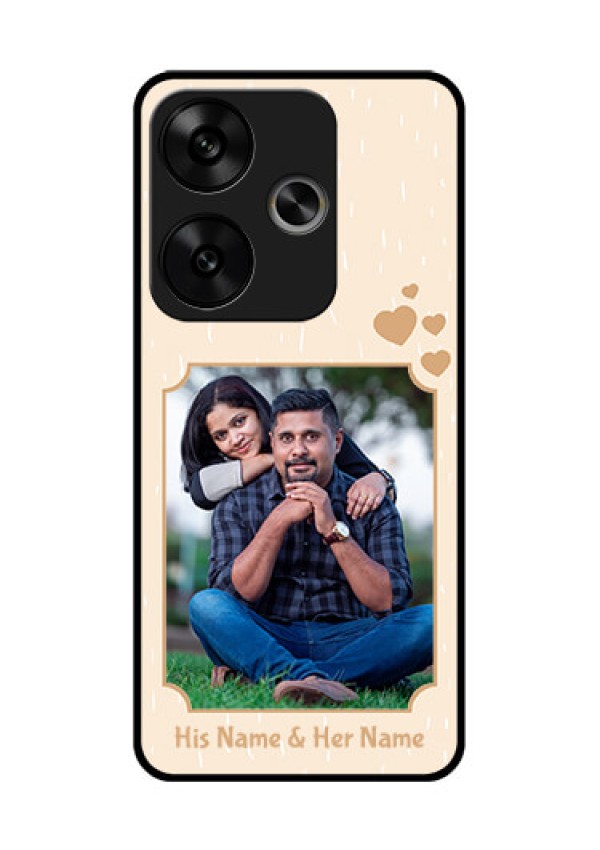 Poco F6 5G Custom Glass Phone CaseWith Confetti Love Design