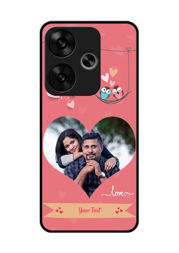 Poco F6 5G Custom Glass Phone CasePeach Color Love Design