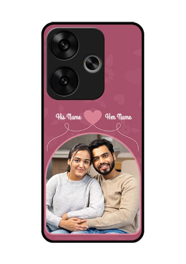 Poco F6 5G Custom Glass Phone CaseLove Floral Design