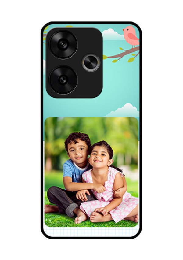 Poco F6 5G Custom Glass Phone CaseDoodle Love Design