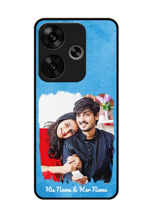 Poco F6 5G Custom Glass Phone Case - Blue Color Vintage Design
