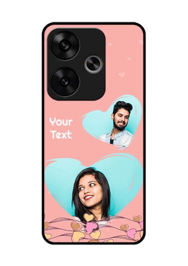 Poco F6 5G Custom Glass Phone CaseLove Doodle Design