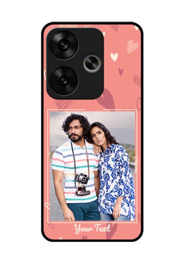 Poco F6 5G Custom Glass Phone CaseLove Doodle Art Design