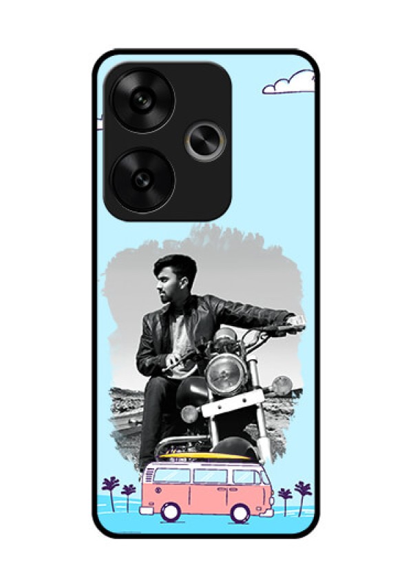 Poco F6 5G Custom Glass Phone CaseTravel and Adventure Design