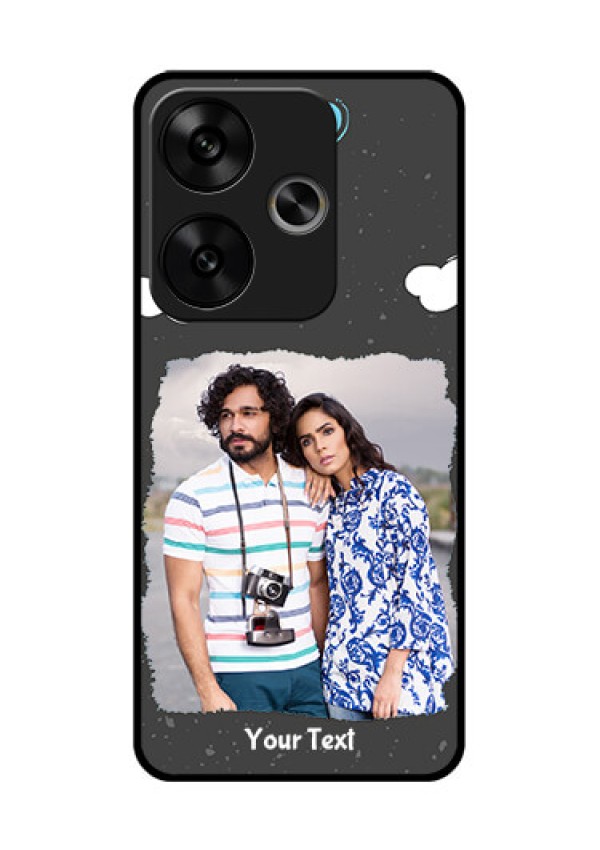 Poco F6 5G Custom Glass Phone CaseSplashes With Love Doodles Design