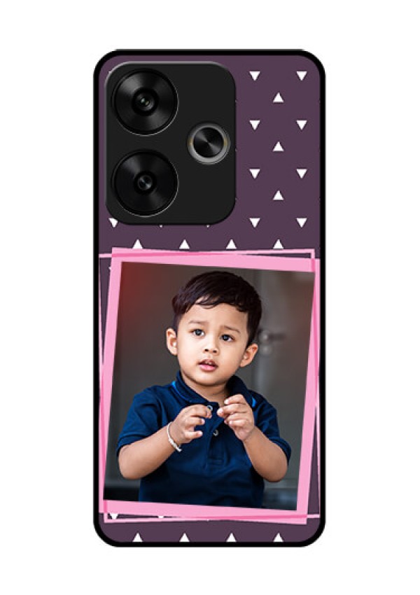 Poco F6 5G Custom Glass Phone CaseTriangle Pattern Dotted Design
