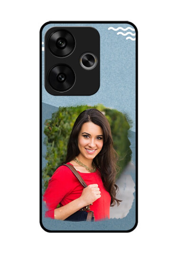 Poco F6 5G Custom Glass Phone CaseGrunge Line Art Design