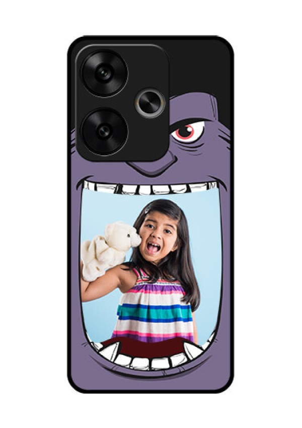 Poco F6 5G Custom Glass Phone CaseAngry Monster Design
