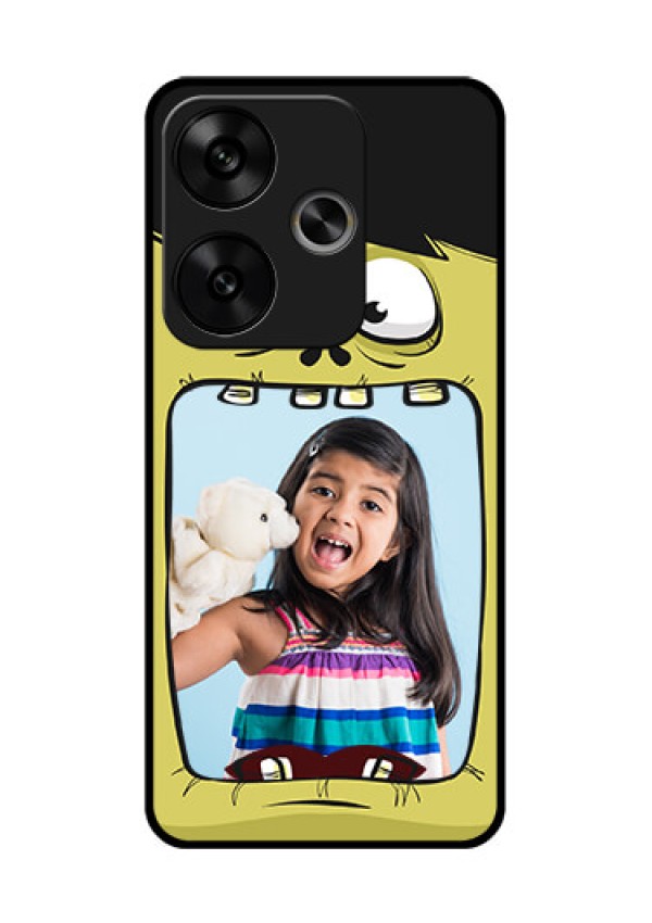 Poco F6 5G Custom Glass Phone CaseCartoon Monster Back Case Design