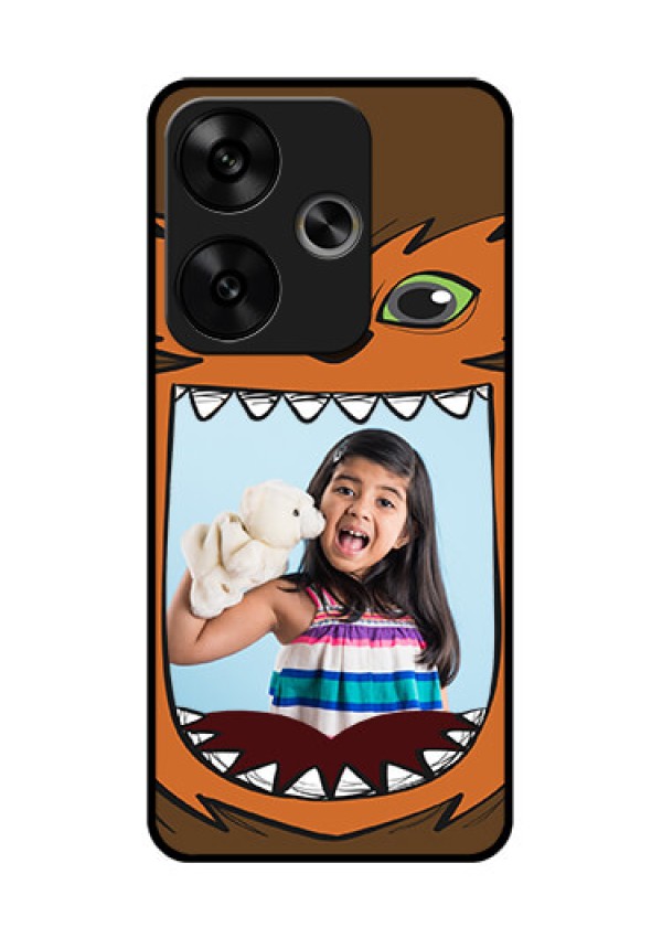 Poco F6 5G Custom Glass Phone CaseOwl Monster Back Case Design